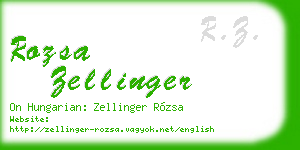 rozsa zellinger business card